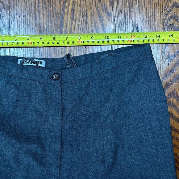 JIL SANDER Gray Soft Wool Work Pants Trousers  Women's Size EU 38 US 26 - Picture 7 of 9